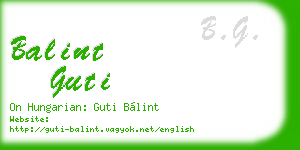 balint guti business card
